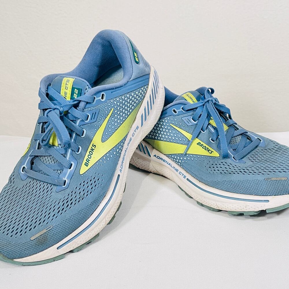 Brooks Adrenaline 22 Running Shoes Womens 10 Blue Low Top Trainers Sneakers